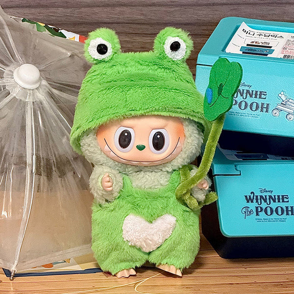 Labubu found the goods on behalf of the cloth cloth 17cm baby clothes of the first and second generations of blind box macarons plush vinyl baby clothes to be taken out