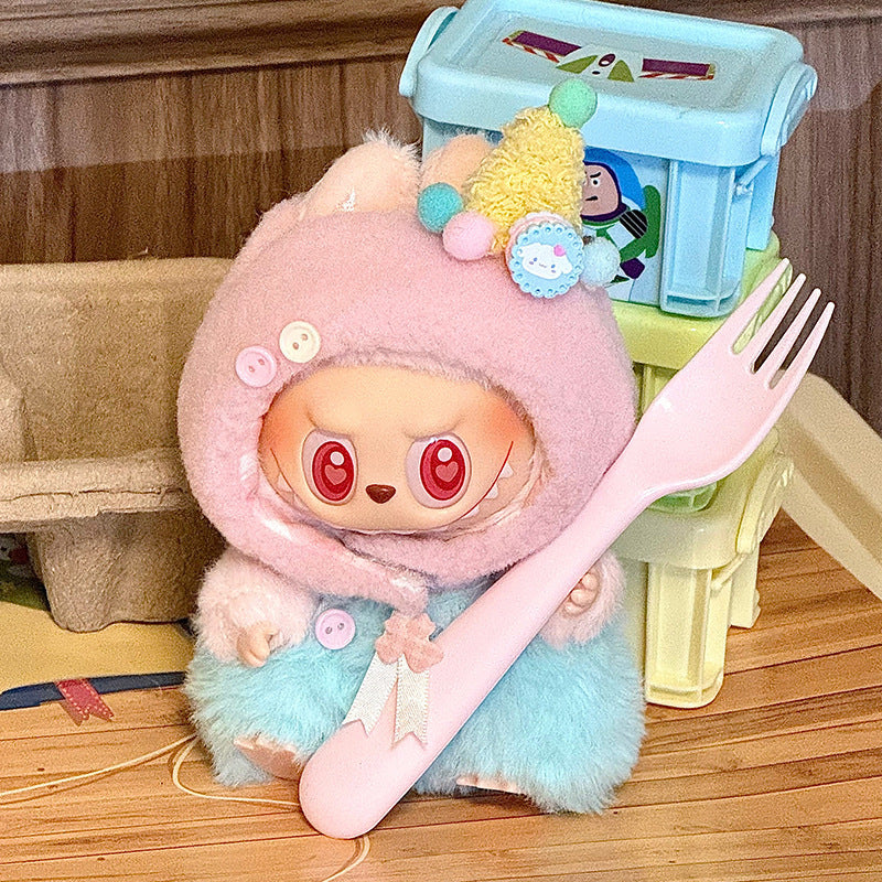 labubu sit and sit party, baby clothes, plush dolls