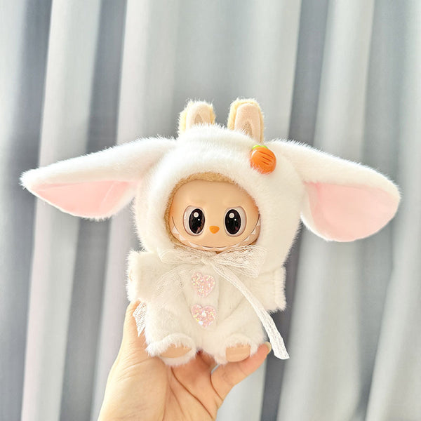 Labubu clothes mink and white cute rabbit two-piece set cute for 1st/2nd generation